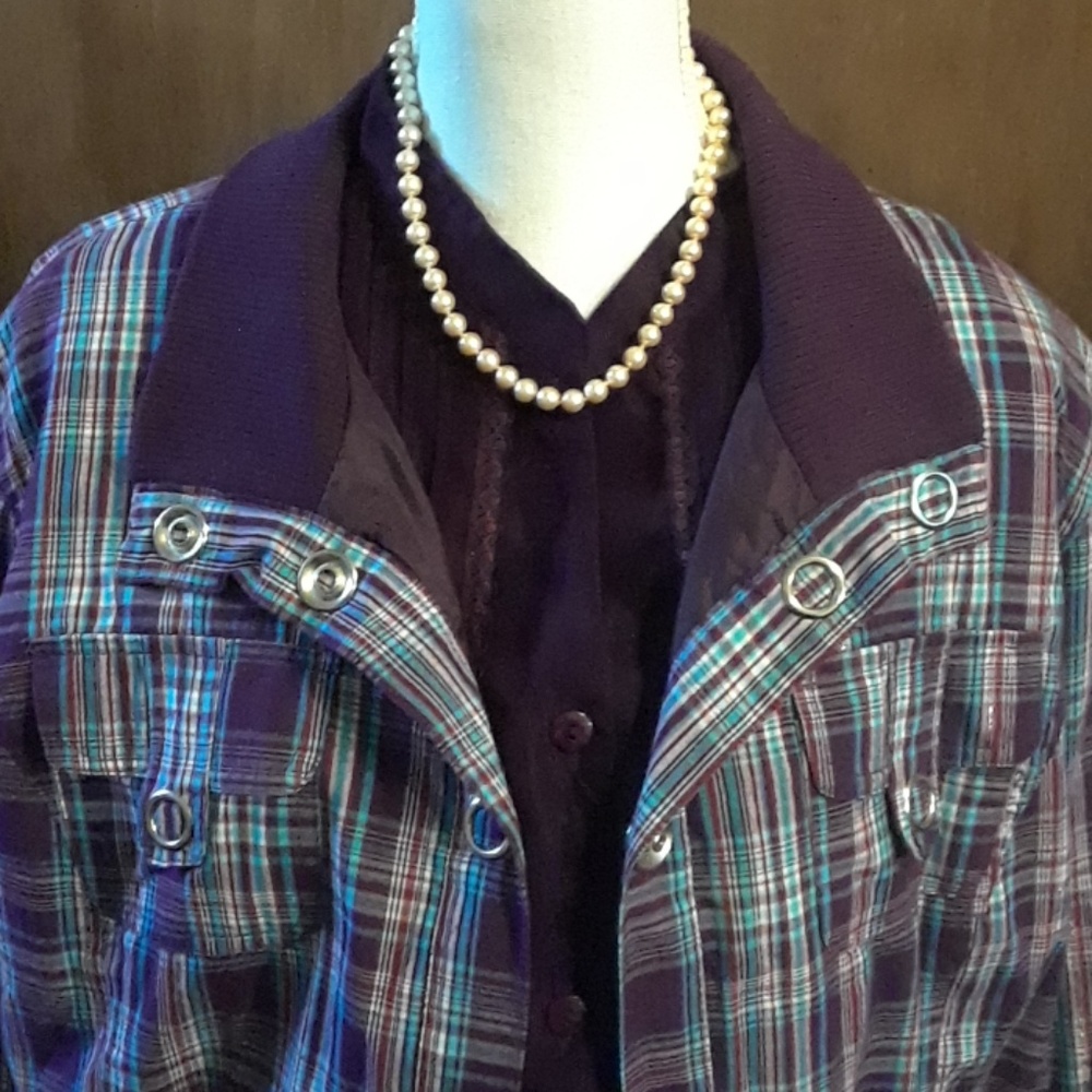 Apollo Sportswear plaid jacket, size 3x